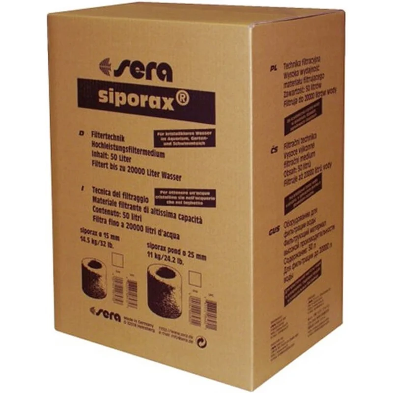 Sera Siporax Professional 15 mm - biologisch filtermedium 14,5 kg