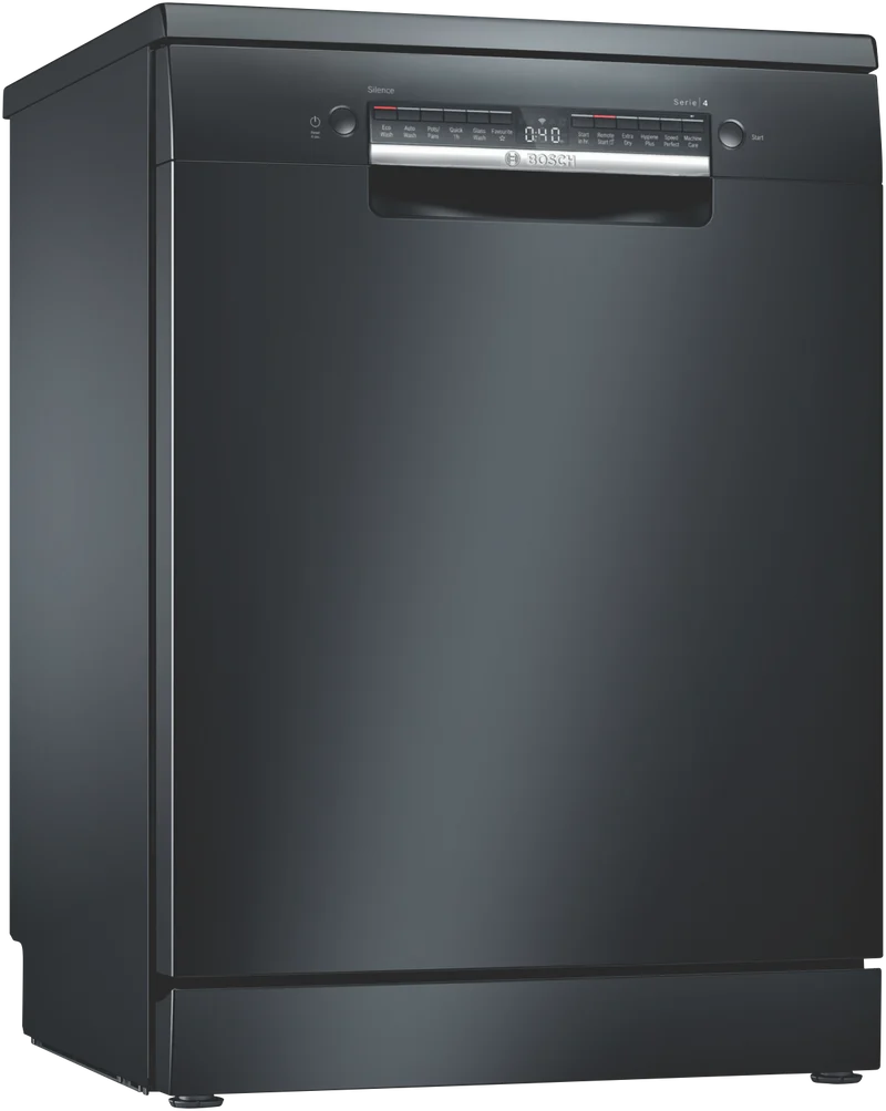 Bosch Series 4 Freestanding Dishwasher Black Inox