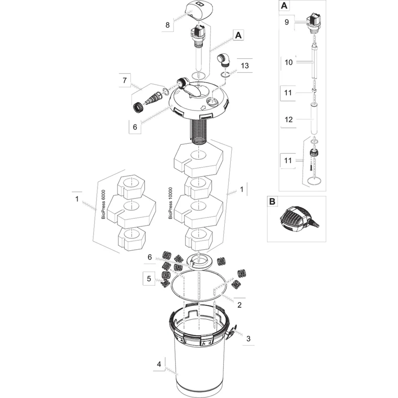 Oase vervangmousse-set BioPress 6000/10000 - filterschuim voor drukfilter