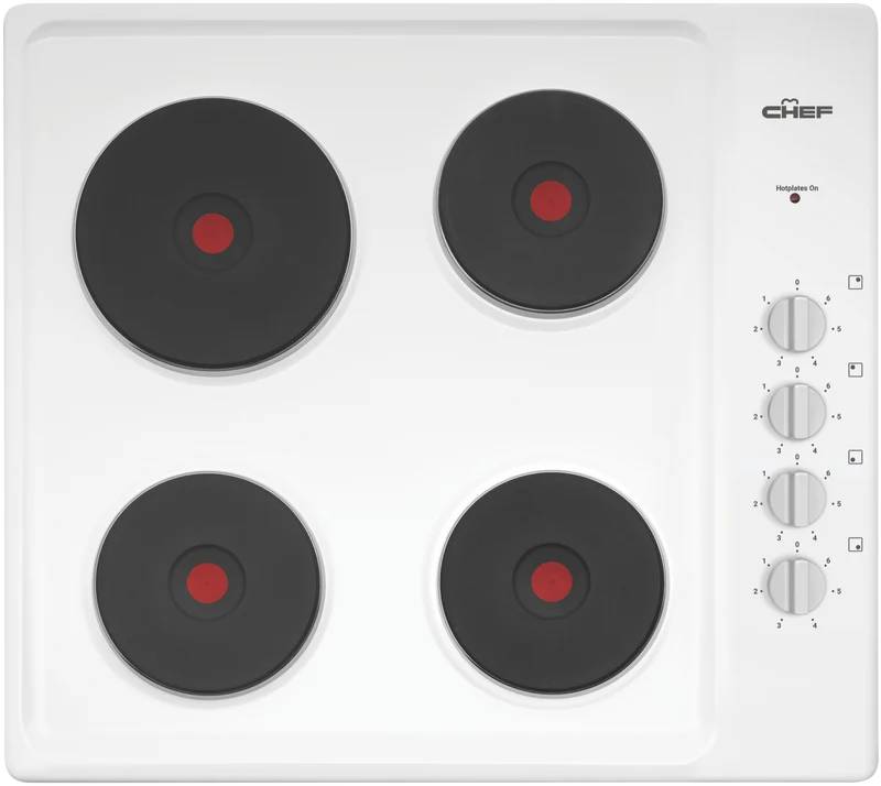 Chef 60cm Solid Cooktop White