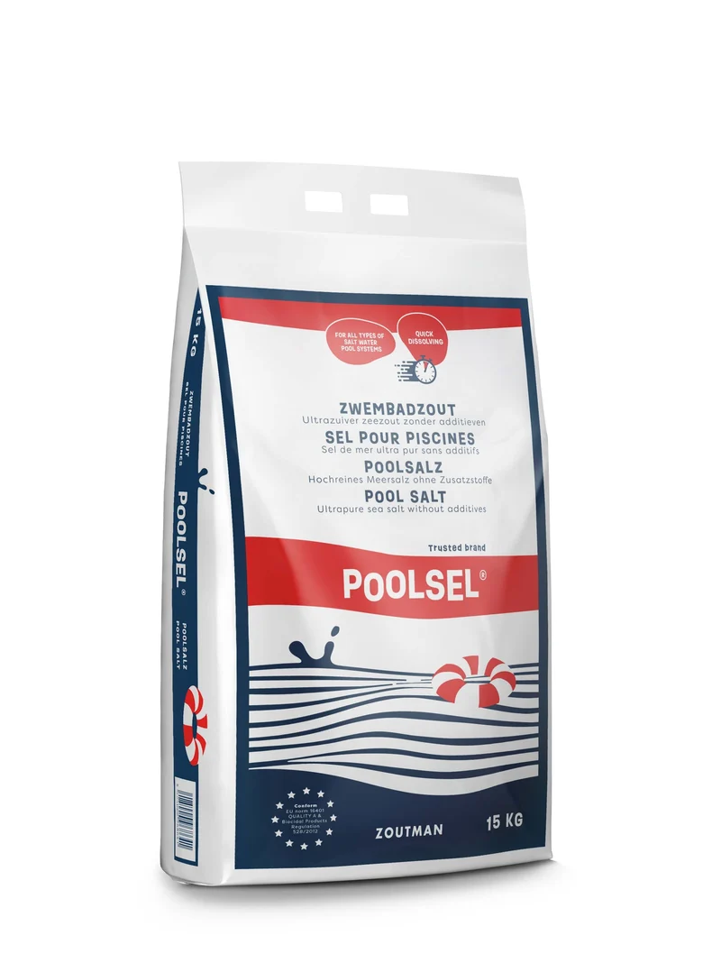 POOLSEL zwembad- en vijverzout 15 kg - voor zoutelektrolyse