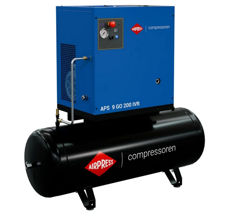 Airpress Schroefcompressor APS 9 GO 200 Combi IVR 10 pk/7.5 kW - 361909-IVR