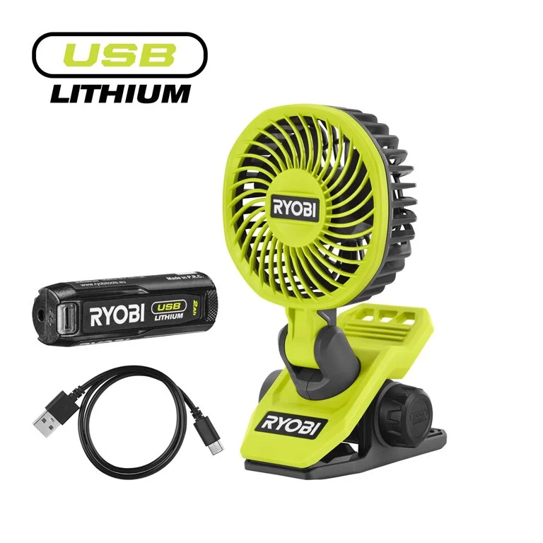 Ryobi RCF4-120G Klemventilator USB Lithium 4V Accu - 5133006143