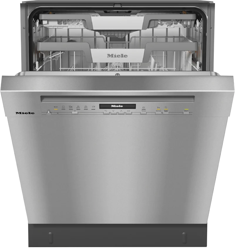 Miele 60cm Built-Under Dishwasher with AutoOpen Drying and Automatic Dispensing PowerDisk CleanSteel