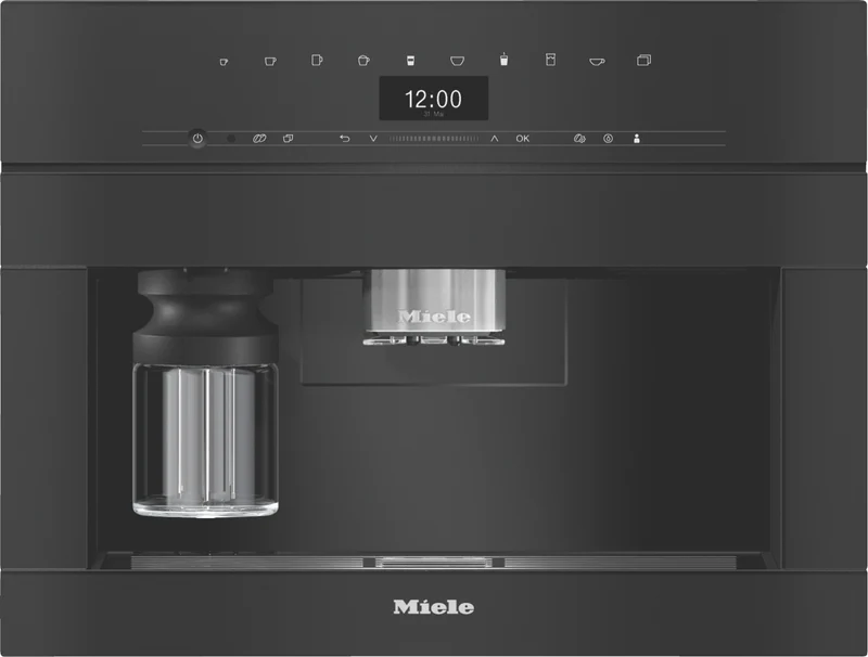 Miele 45cm Built-In Coffee Machine with 2 Bean Containers Obsidian Black