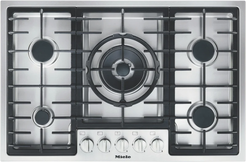 Miele 77cm 5 Burner Gas Cooktop Stainless Steel