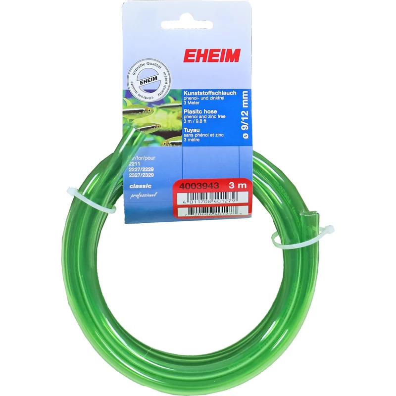 Eheim Slang 9/12 mm groen 3 meter - flexibele aquariumslang voor kleine filters