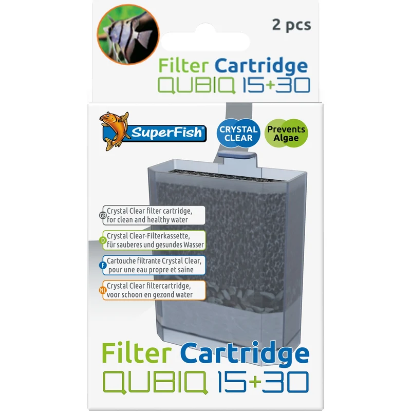 Superfish Qubiq 30 Cartridge 2 stuks - filtercartridge voor Qubiq 30 aquarium