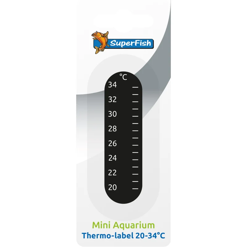 Superfish Plakthermometer 20-34 graden - zelfklevende temperatuurmeter voor aquariums