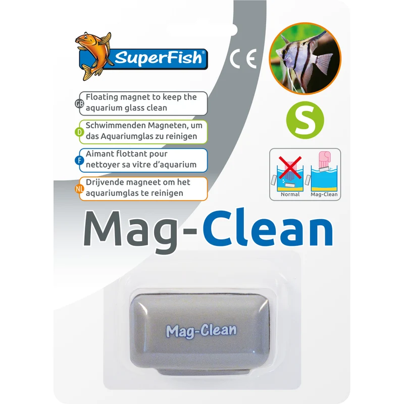 Superfish Mag Clean Klein - magnetische glasreiniger voor aquariums tot 38 liter