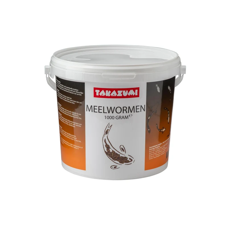 Takazumi Meelwormen 1000g - eiwitrijke snack voor koi en vijvervissen