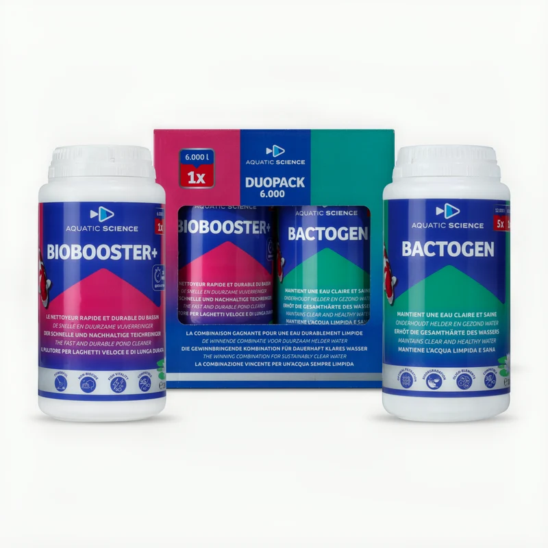 Aquatic Science Duo Pack 6000 - Biobooster+ en Bactogen voor vijvers tot 6.000 liter