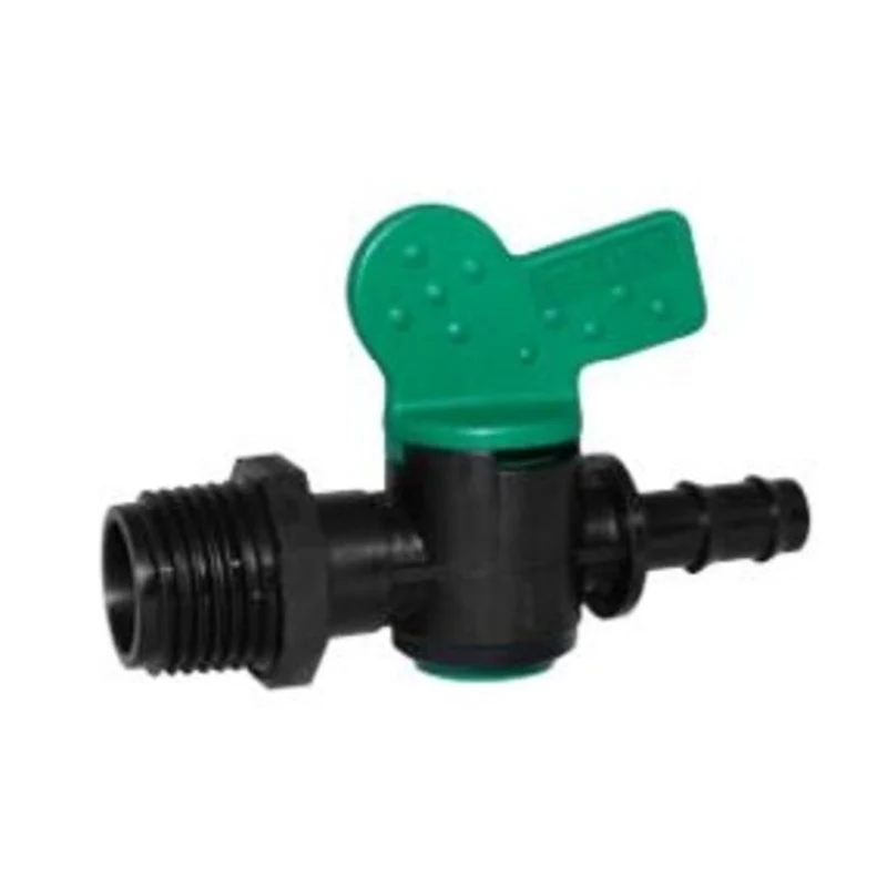 PE Vlinderkraan tule 9 mm x 1/2 inch buitendraad - afsluitkraan voor slangverbindingen