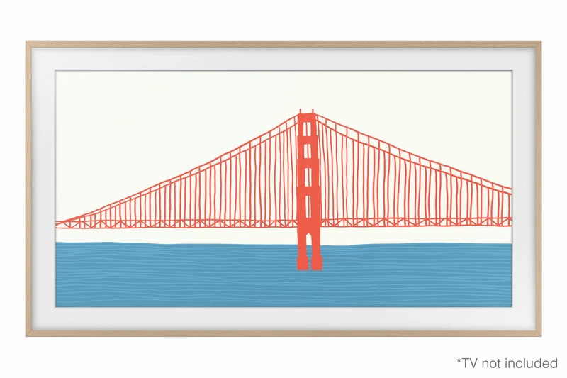 Samsung Customisable Modern Frame For 75" Frame TV, Teak