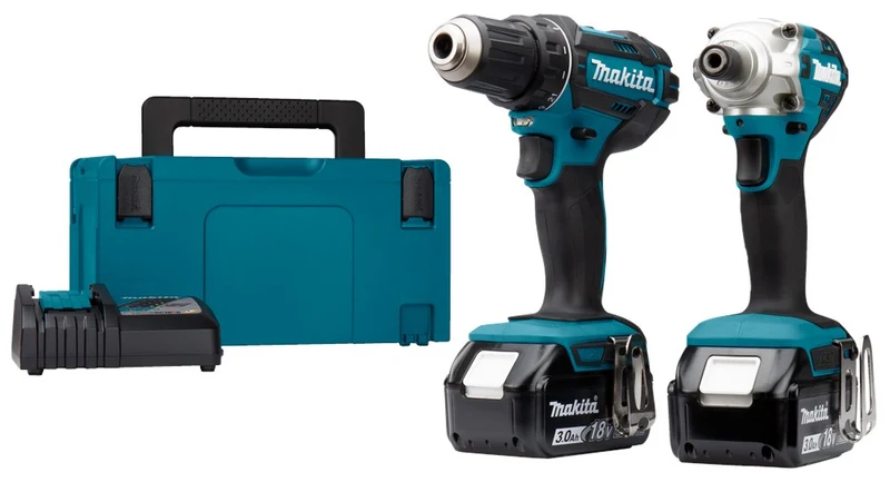 MAKITA DLX2339J 18V COMBISET VOOR SCHROEVEN EN BOREN IN HOUT
