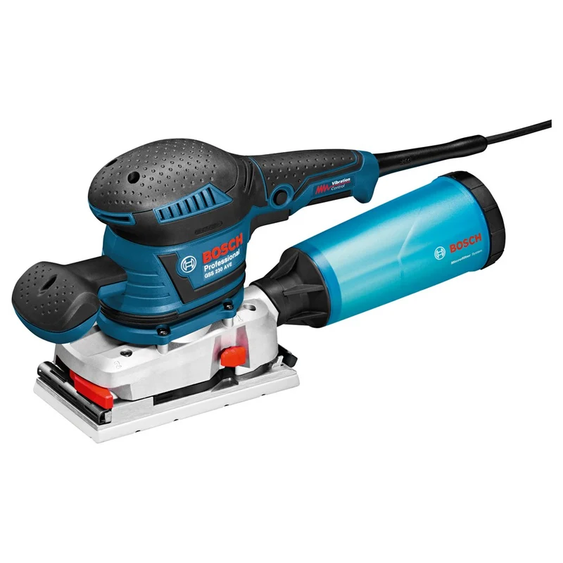 BOSCH GSS 230 AVE VLAKSCHUURMACHINE HANDGREEP EN MICROFILTERBOX