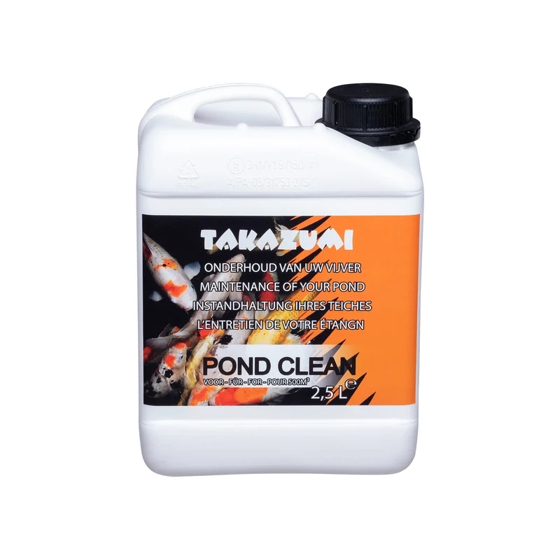 Takazumi Pond Clean 2,5 liter - vloeibaar slibreductiemiddel voor vijvers