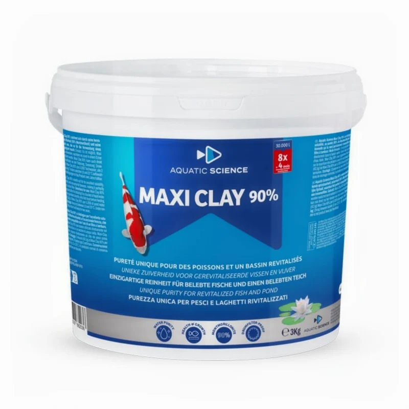 Aquatic Science Maxi Clay 3 kg - Montmorilloniet kleipoeder voor waterkwaliteit en koigezondheid