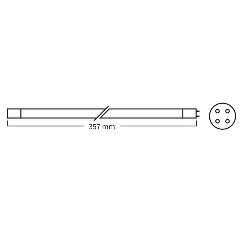 UV-C vervanglamp 40W T5 amalgaam voor Dompel en Immersion - GPHVA357T5L/4, Philips 4-pins, 357 mm