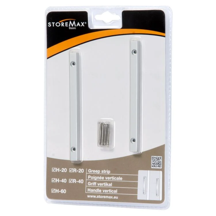 Storemax Basic handgreep rechthoek aluminium zilver 22,2x15,1x1,4cm