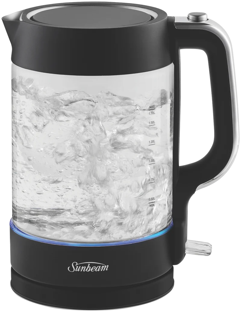 Sunbeam Glass Kettle Dark Canyon Black