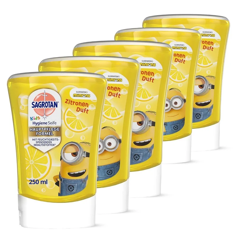 Sagrotan Kids No-Touch navulzeep citroen Minions 5 x 250 ml