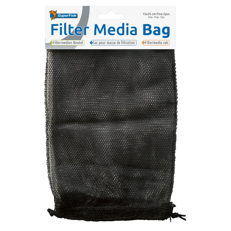 Superfish Filtermedia Zak 15x25cm Fijn 2x - fijne filterzak voor mechanische filtering
