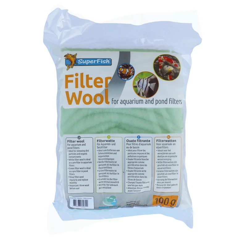 Superfish Groene Filterwatten Grof 100 gram - mechanisch filtermateriaal