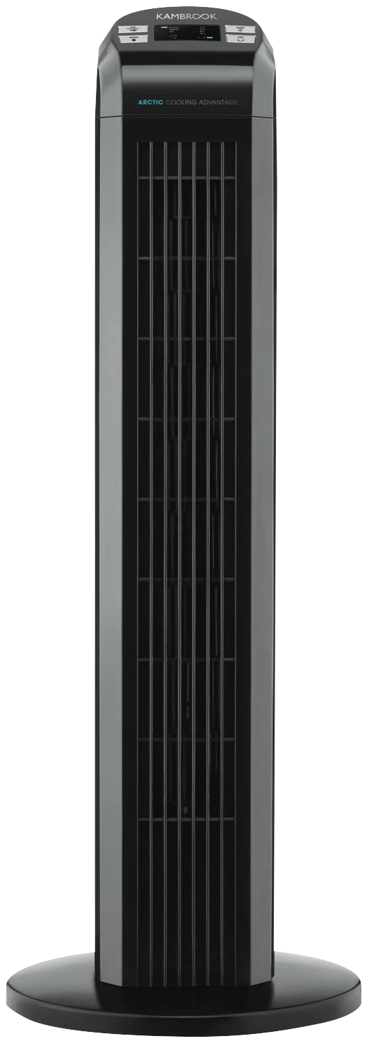 Kambrook 77cm Arctic Black Tower Fan with Remote