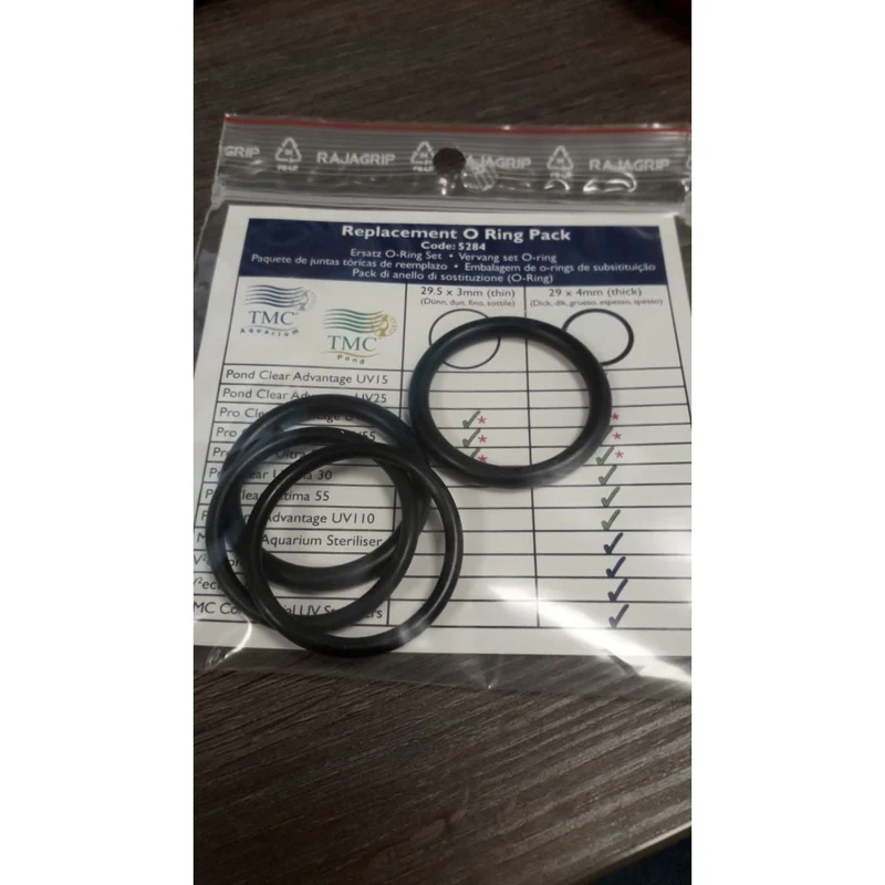 TMC O-ringen set kwartsglas UV-C - Afdichtringen voor 15 tot 110 watt