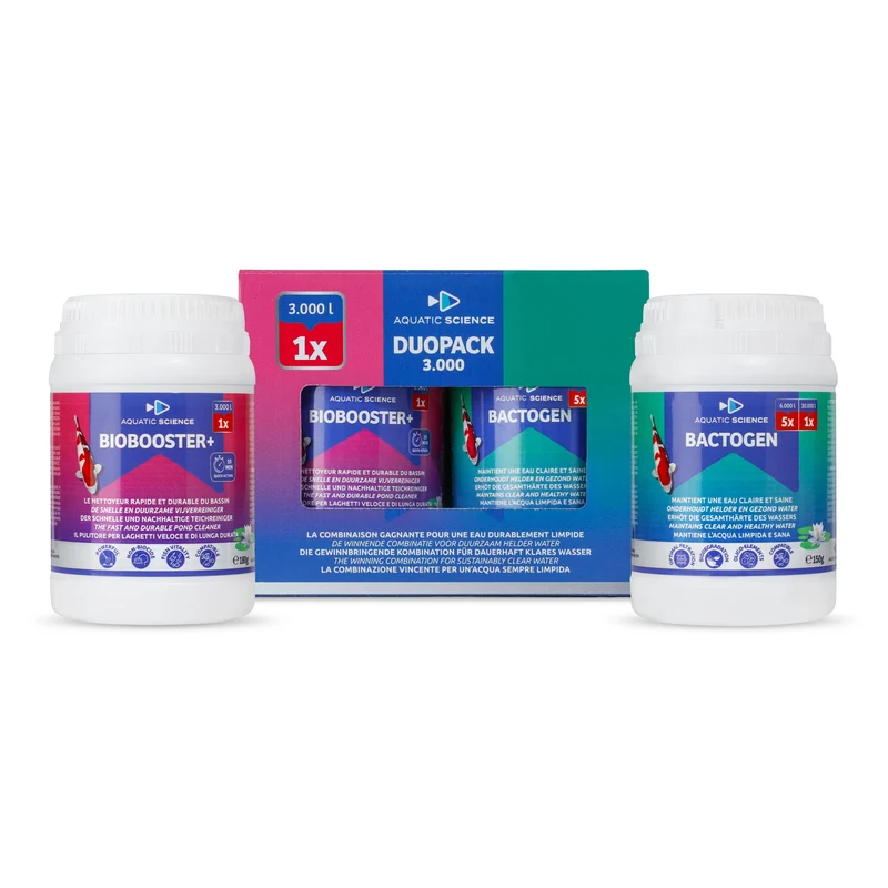 Aquatic Science Duo Pack 3000 - Biobooster+ en Bactogen voor vijvers tot 3000 liter