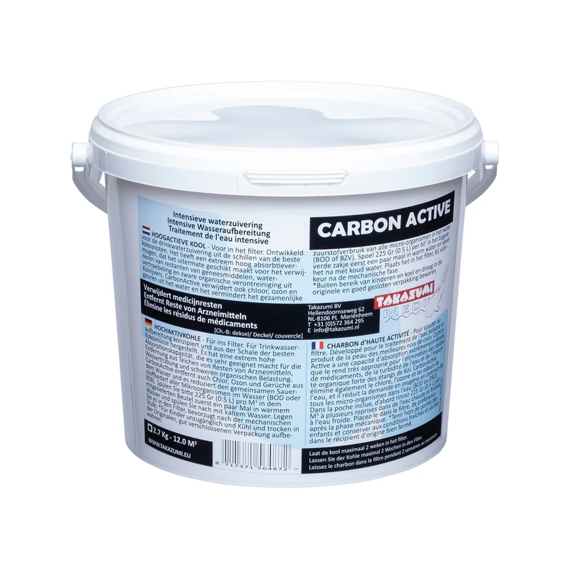 Takazumi CarbonActive 2,7 kg - Actief kool filtermedium voor helder vijverwater