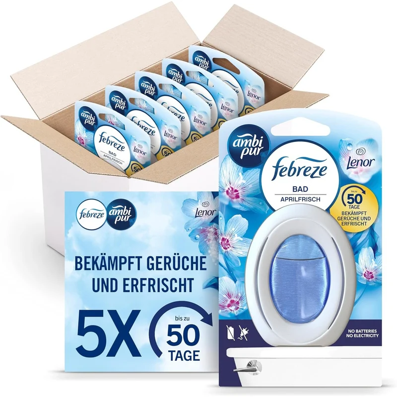 Febreze Bad luchtverfrisser Aprilfrisheid, 5 stuks