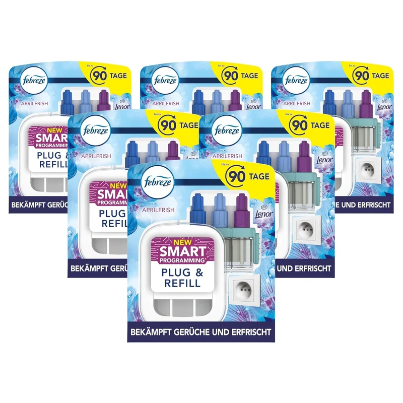 Febreze 3Volution Lenor Aprilfrisch Starterset 6 x 20 ml - Voordeelverpakking