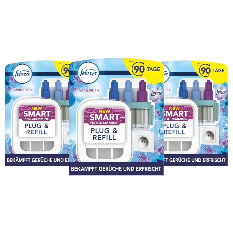 Febreze 3Volution Lenor Aprilfrisch Starterset 3 x 20 ml - Voordeelverpakking