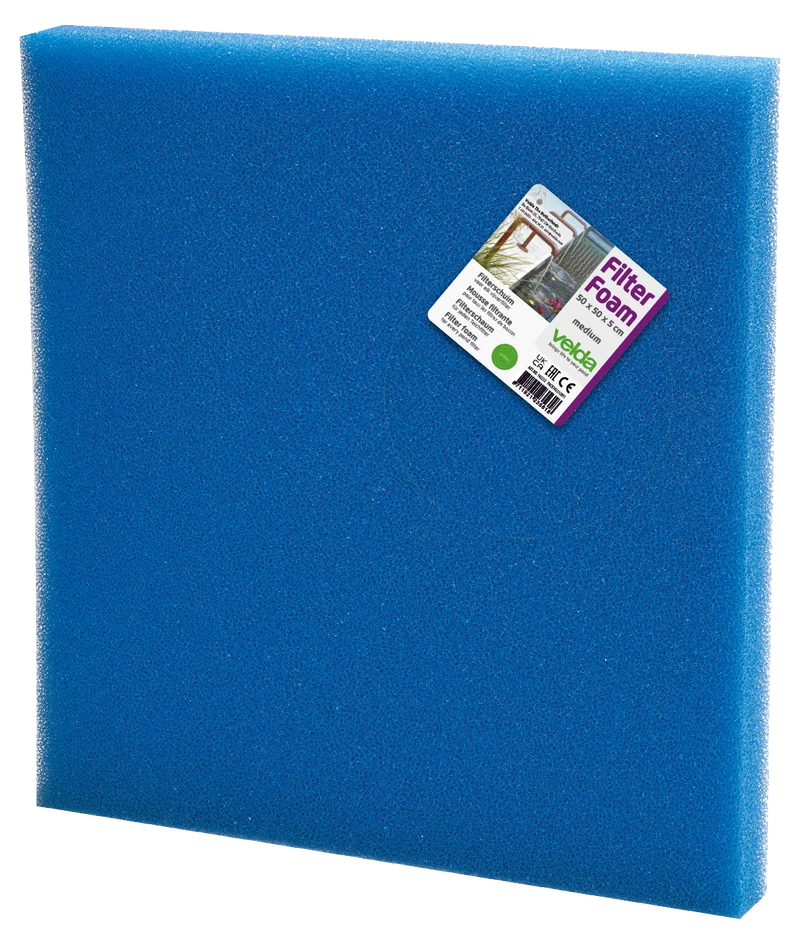Velda Filter Foam blauw 50x50x2 cm - medium filterschuim op maat te snijden