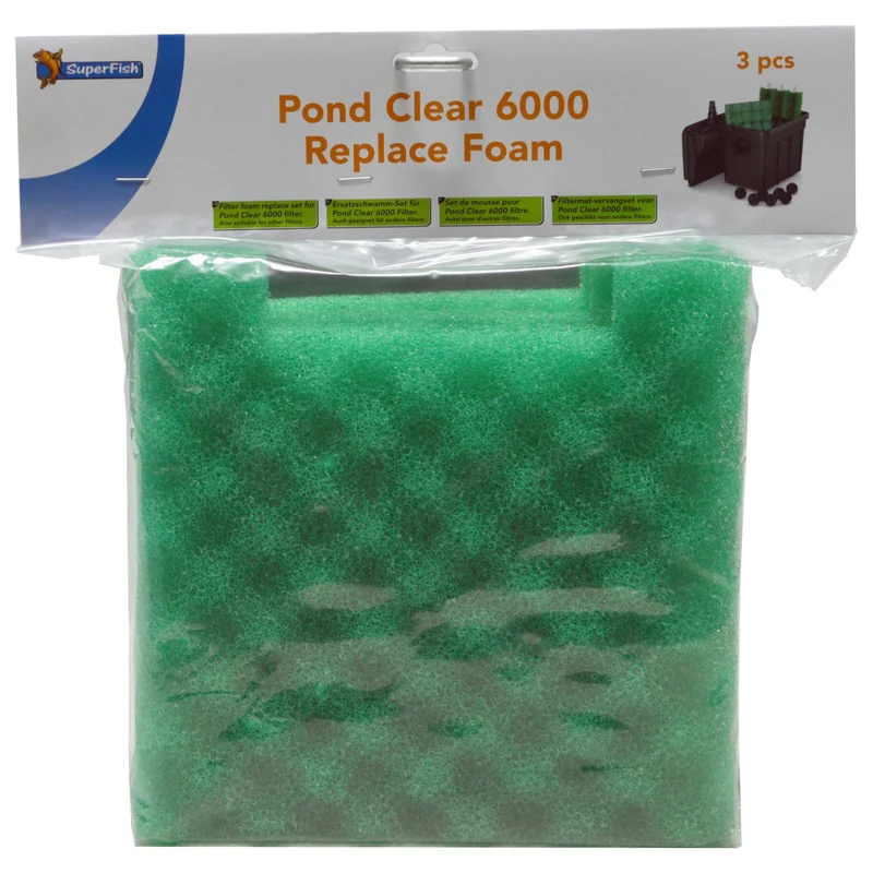 Superfish PondClear 3000 Filterschuim 3 stuks - Vervangschuim voor drukfilter