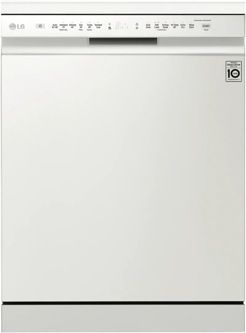 LG 60cm 14 Place QuadWash Freestanding Dishwasher, White