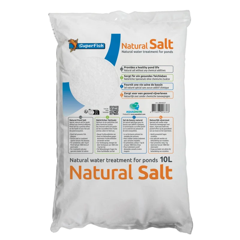 Superfish Vijver Natuurzout 10 liter - Zuiver PDV-zout voor gezonde vijvervissen