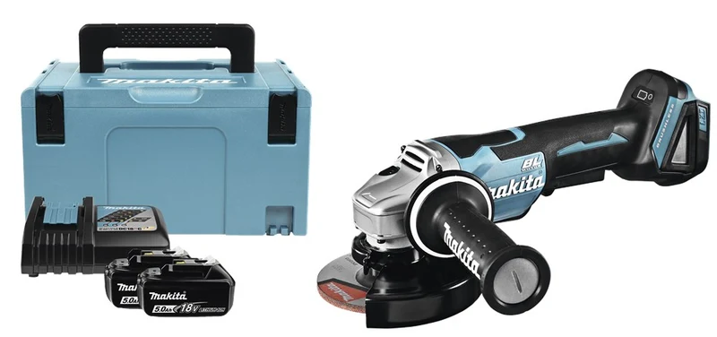 Makita DGA508RTJ 18V 5.0Ah haakse slijper 125mm