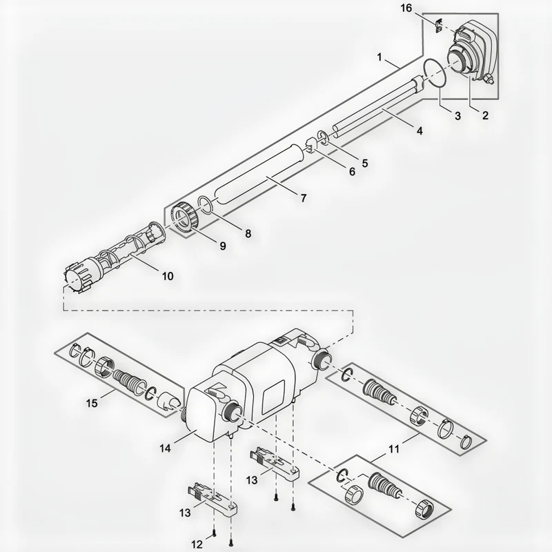 Oase Kwartsbuis Bitron C 36/55W - Vervangbuis D44 x 504,5 mm met kraag