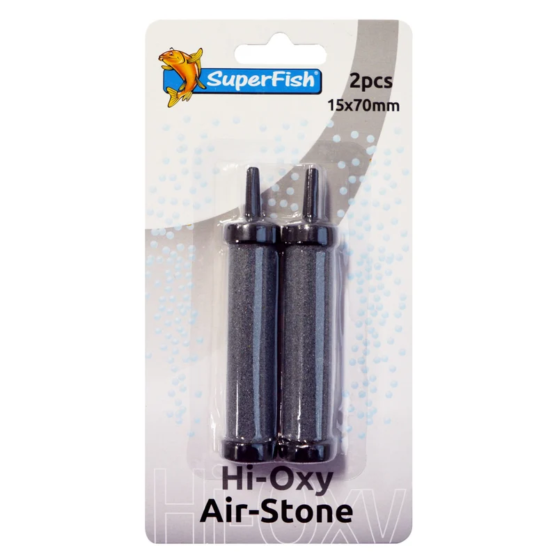Superfish Hi Oxy Airstone 7x1,5 cm (2 stuks) - luchtsteentjes voor fijne belletjes