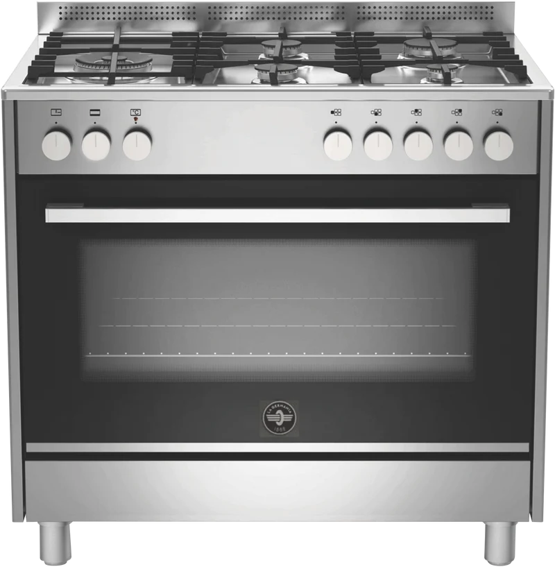 La Germania Futura 90cm Dual Fuel Upright Cooker - Stainless Steel
