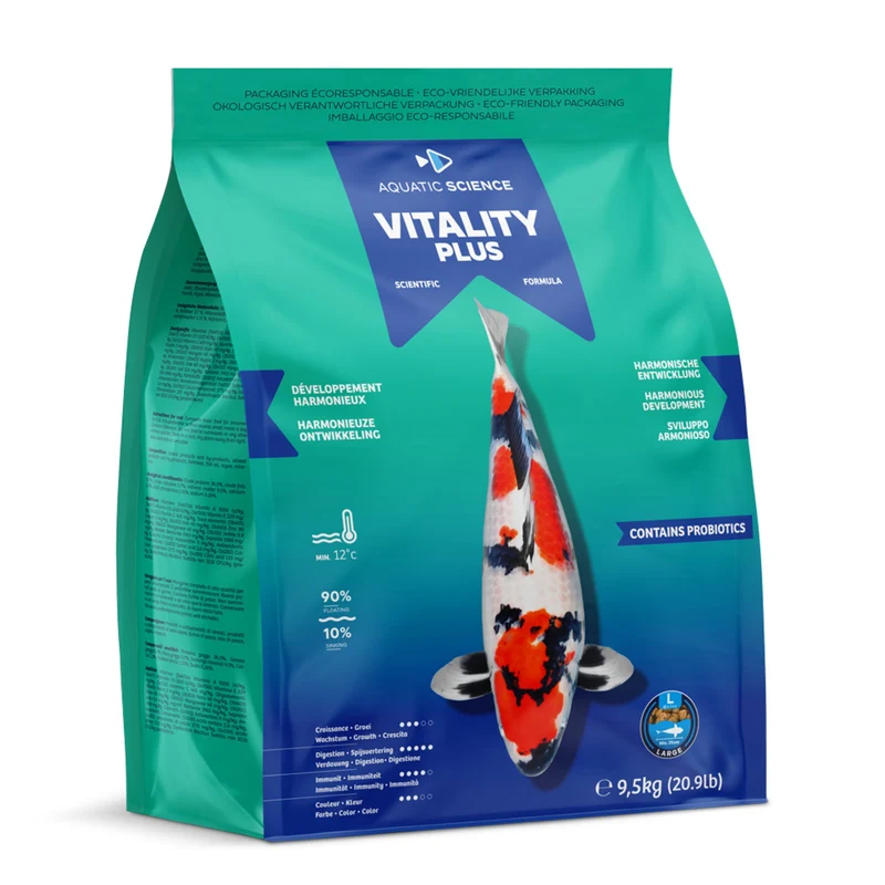 Aquatic Science Vitality Plus Large 9,5 kg - vitaliteitsvoer voor koi boven 40 cm