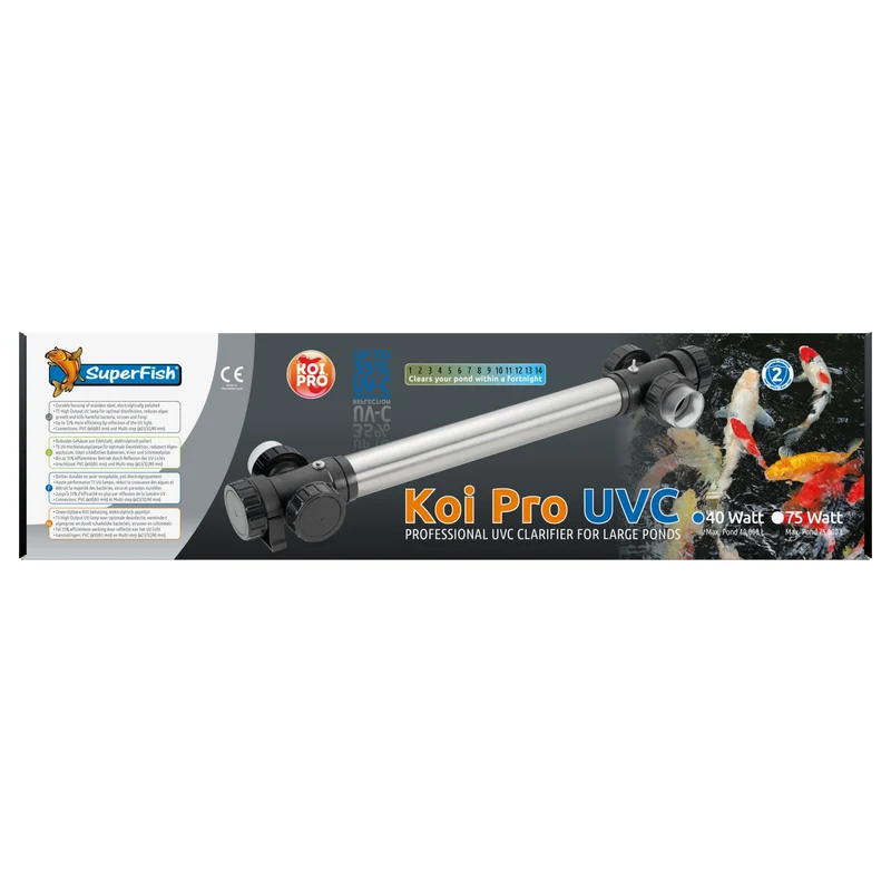 Koi Pro RVS UV-C T5 40W - roestvrijstalen UV-C unit voor vijvers tot 20.000 liter
