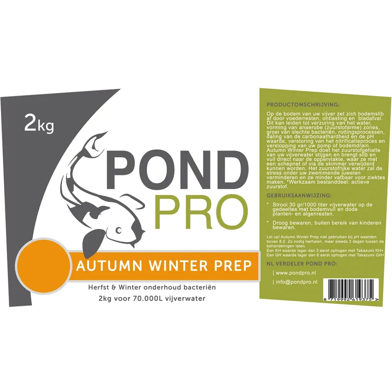 Pond Pro Autumn Winter Prep 2 kg - biologisch winterklaarmiddel voor vijvers