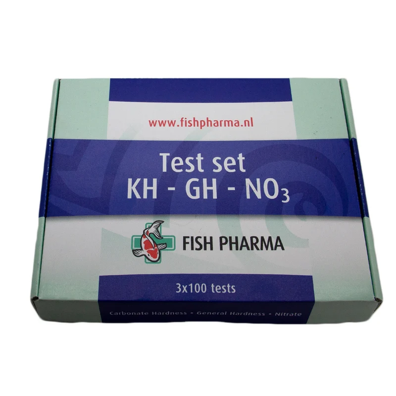 Fish Pharma Testset KH-GH-NO3 - druppeltest voor carbonaathardheid, totaalhardheid en nitraat