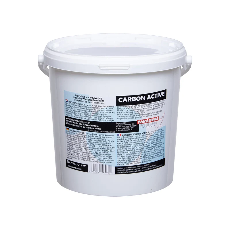Takazumi CarbonActive 4,725 kg - actief kool filtermateriaal van kokosnootschillen