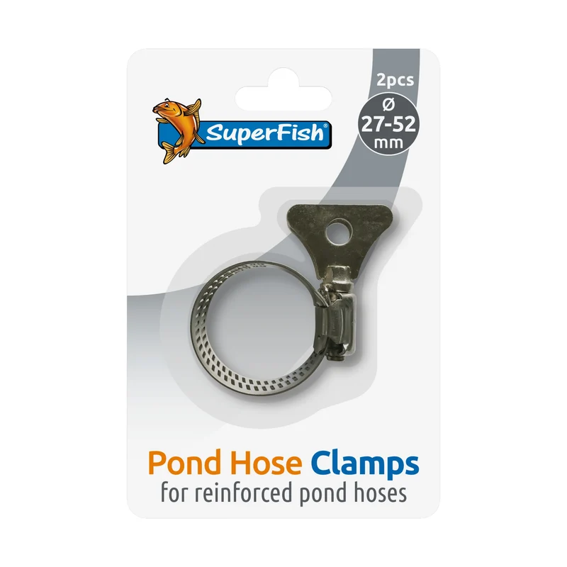 Superfish Slangklem RVS 27-52mm - set van 2 klemmen met vleugelmoer