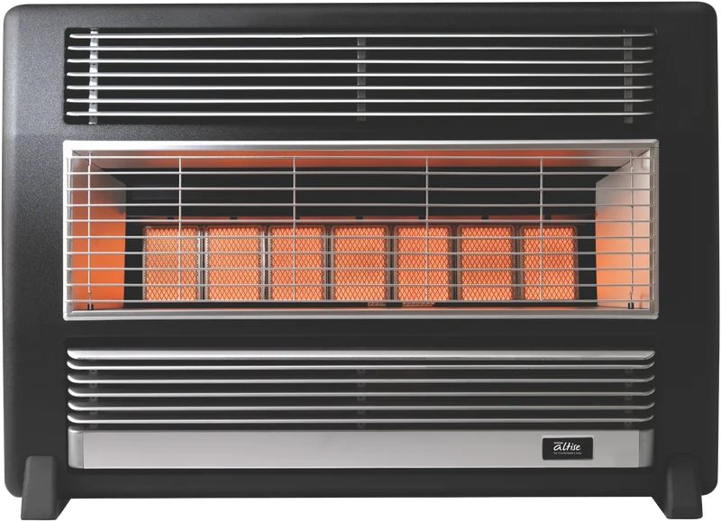Omega Altise Brigadier 25MJ NG Radiant Convector Heater - Sliver Streak